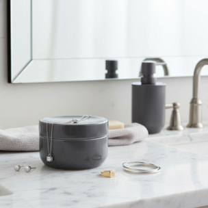 Boite à cotons Céramique JARO Gris Spirella