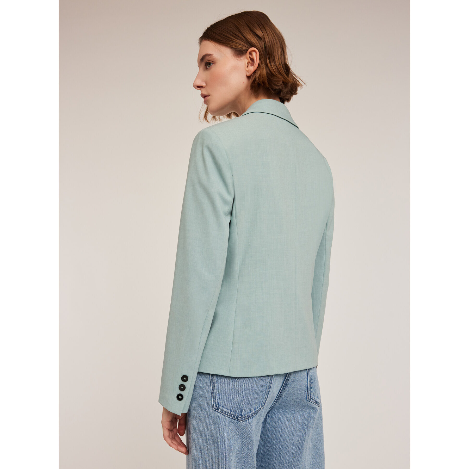 Motivi - Chaqueta de doble botonadura en poliviscosa - Green Water