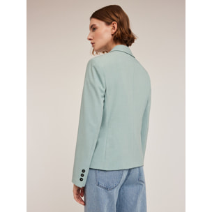 Motivi - Chaqueta de doble botonadura en poliviscosa - Green Water