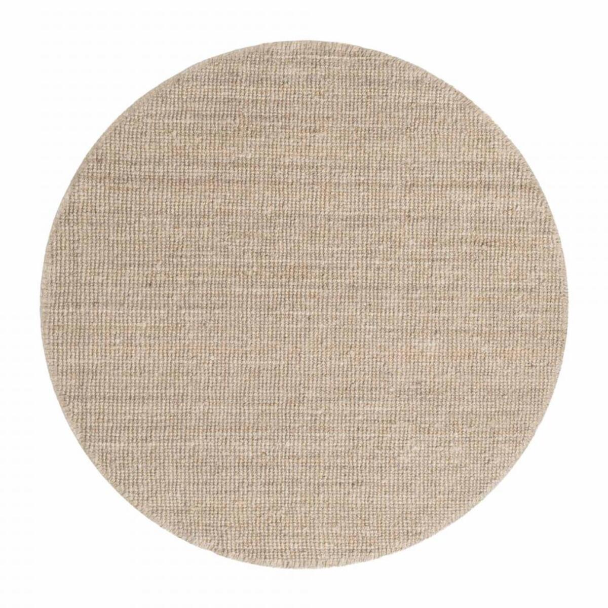 Tapis rond, forme ronde, motif uni, tissé à la main, sum