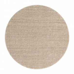 Tapis rond, forme ronde, motif uni, tissé à la main, sum