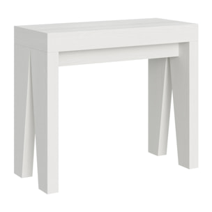 Console Naxy cm.90x42 (extensible à 300) Frêne Blanc