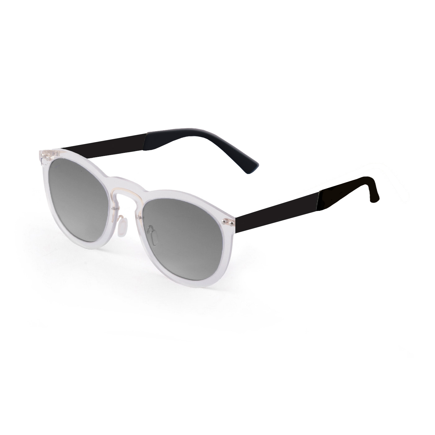 Gafas de sol OCEAN IBIZA - Exterior blanco transparente con interior ahumado y interior negro mate