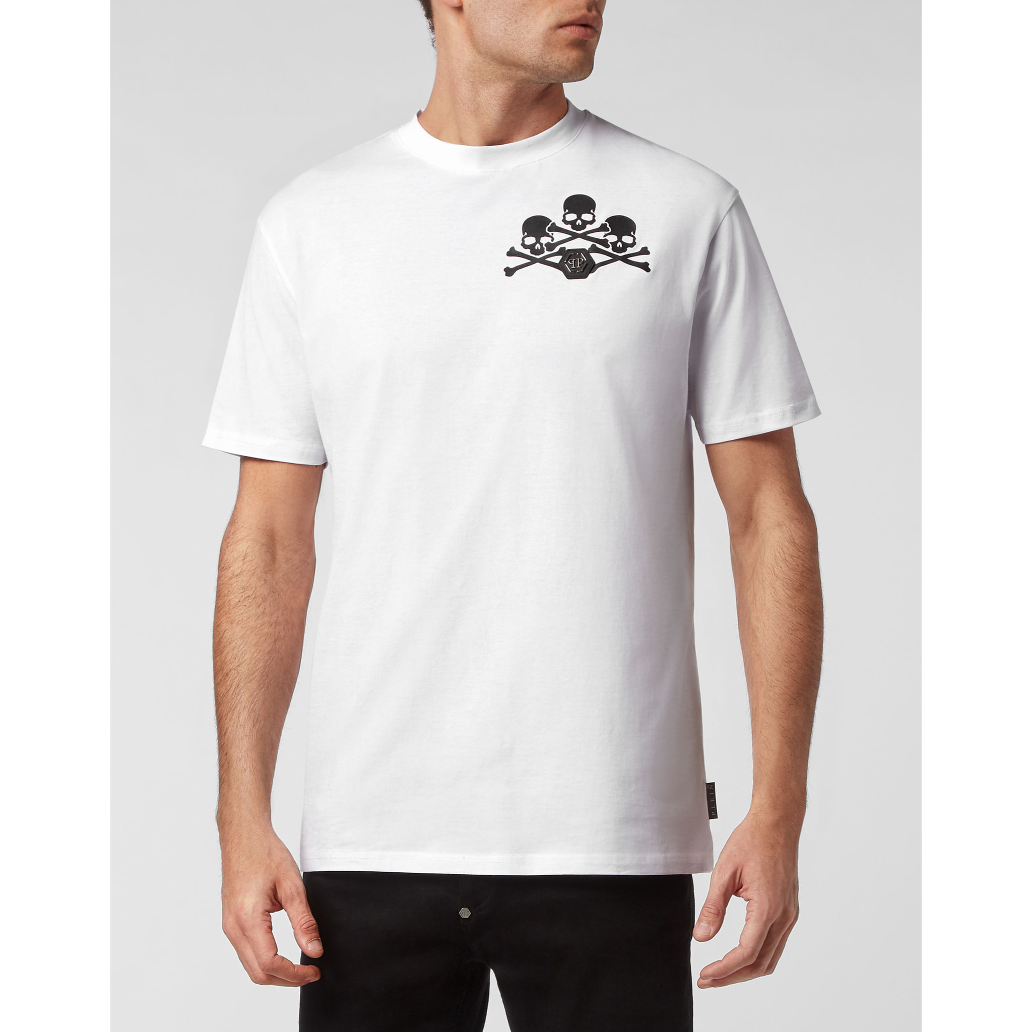 PHILIPP PLEIN T-Shirt Round Neck SKULL