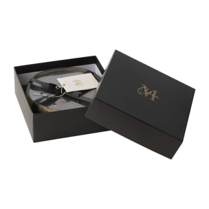 J-Line bougie parfumée M-Chic - Oud & Amber - verre - or/noir - medium - 20H