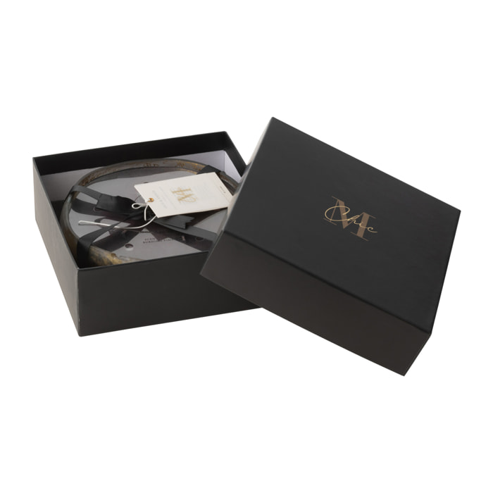 J-Line bougie parfumée M-Chic - Oud & Amber - verre - or/noir - medium - 20H