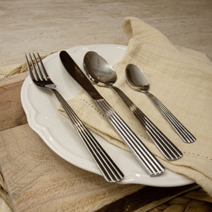 Lot de 6 cuillères de table en acier inoxydable  LOUISE