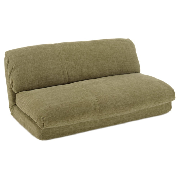 ANGELE - Chauffeuse convertible 2 places en tissu couleur vert