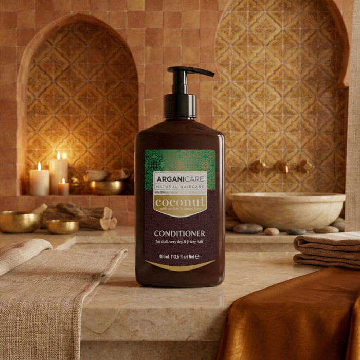 Huile de Coco - Après-Shampooing Ultra-Nourrissant - Cheveux Ternes, Très Secs & Frisés 400 ml