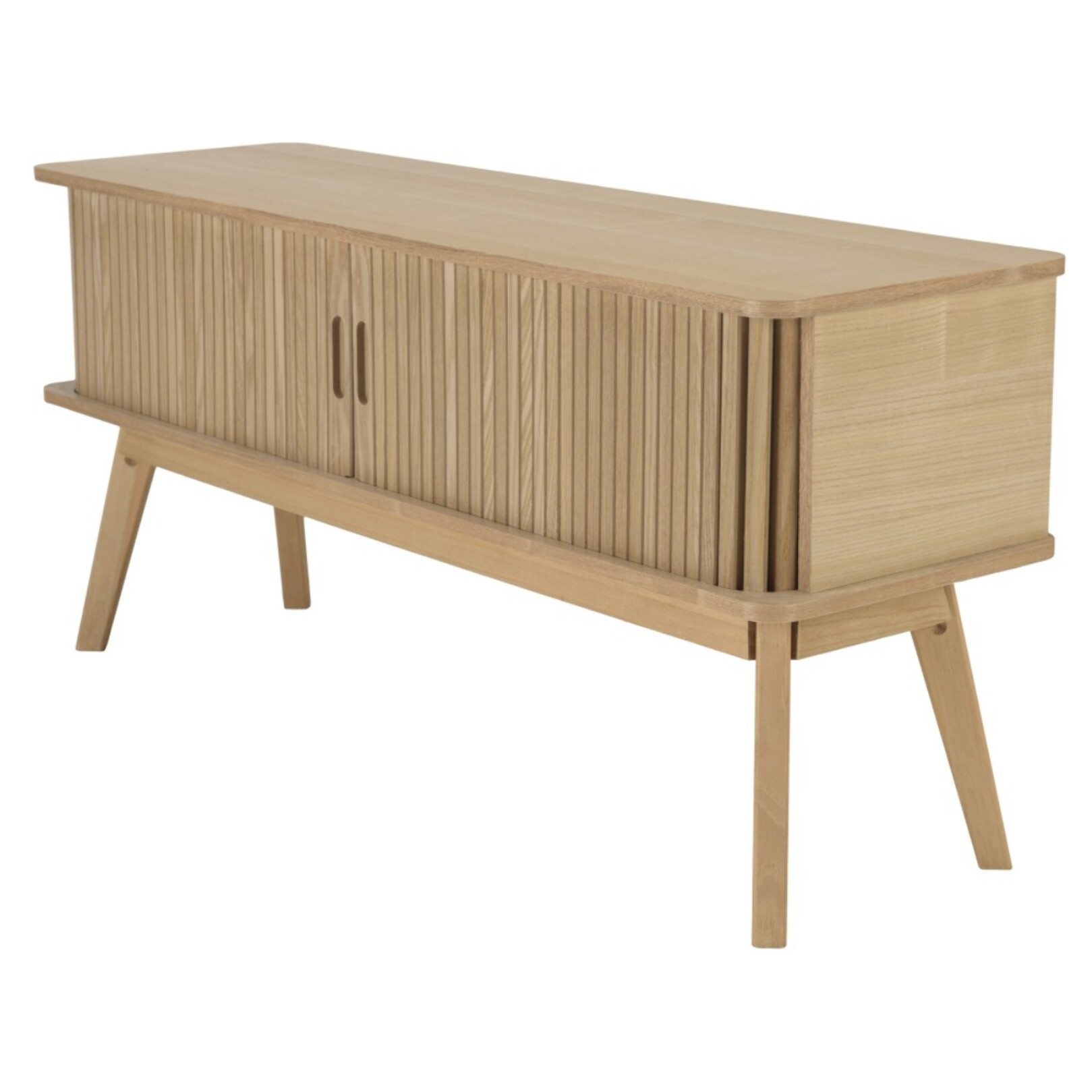 AGATHE - Meuble TV 100x30cm en bois couleur naturelle