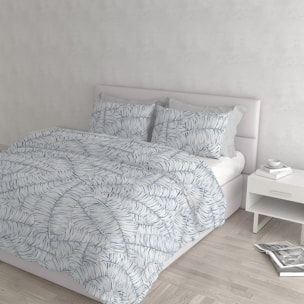PARURE COPRIPIUMINO ATHENA, 100% Cotone, Made in Italy - JANE BLU