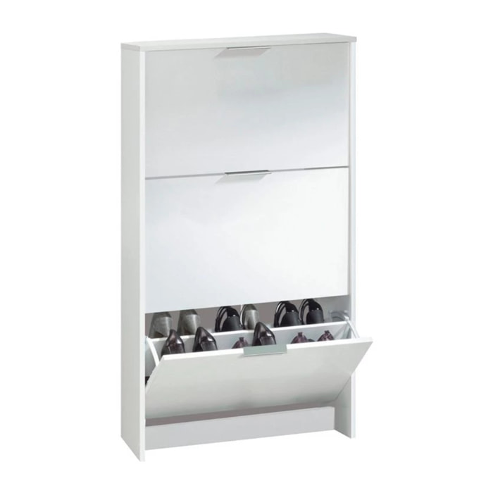 Zapatero Moderno de 3 puertas Blanco