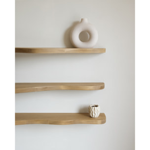 Pack 3 estanterías de madera maciza de álamo de 100cm Alto: 3.2 Largo: 100 Ancho: 25