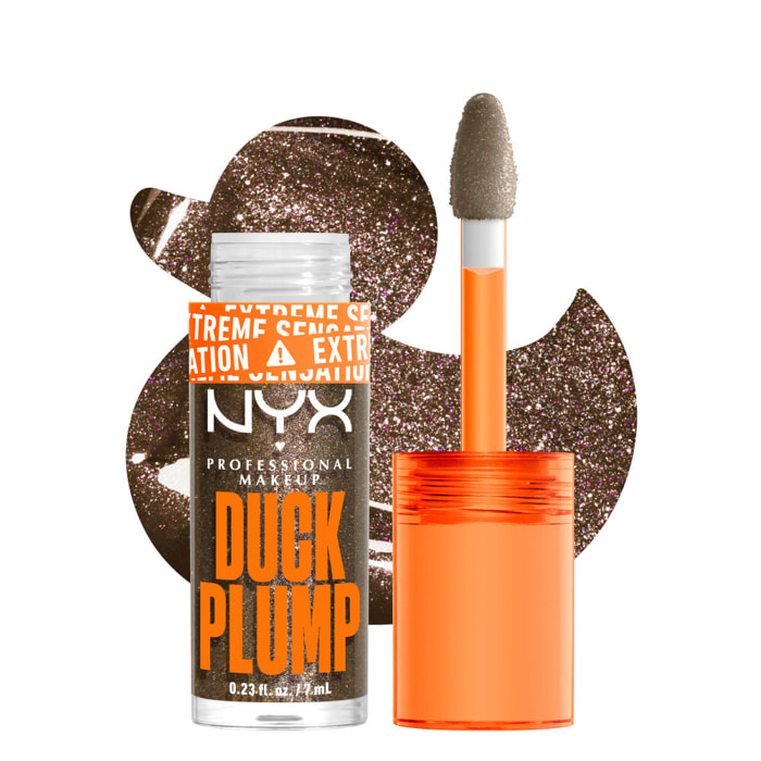 NYX Professional Makeup Gloss Duck Plump repulpant et pailleté Onyx-Pected