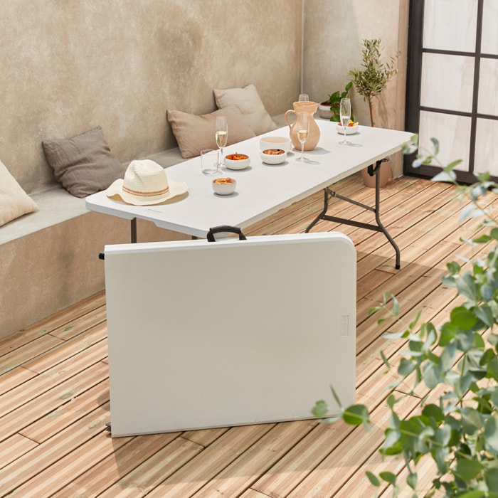 Table de réception pliante plastique (lot de 2) 2 TABLES FIESTA