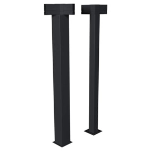Kit de 2 poteaux d'angle pour pergola bioclimatique "Majaé" 3,6x3,6m