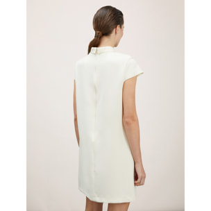 Motivi - Minidress con collo ricamato - Bianco