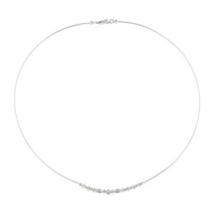 Gargantilla hilo plata de ley y cristal Swarosvki