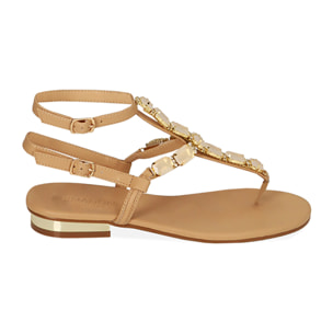 Sandali infradito gioiello beige