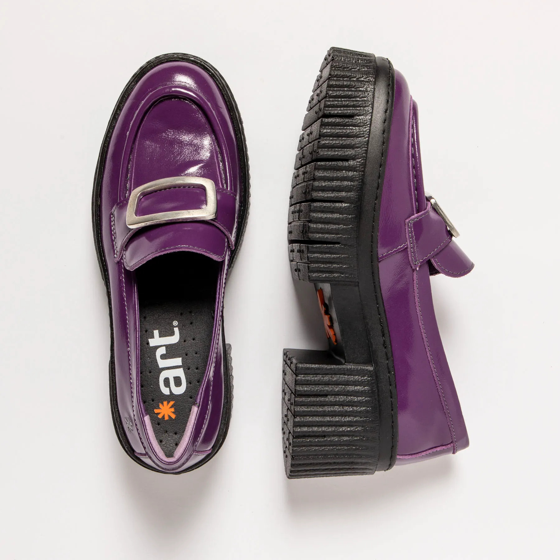 Zapatos con tacón 1372 NAPPA SHINNY PURPLE/YORK color Purple