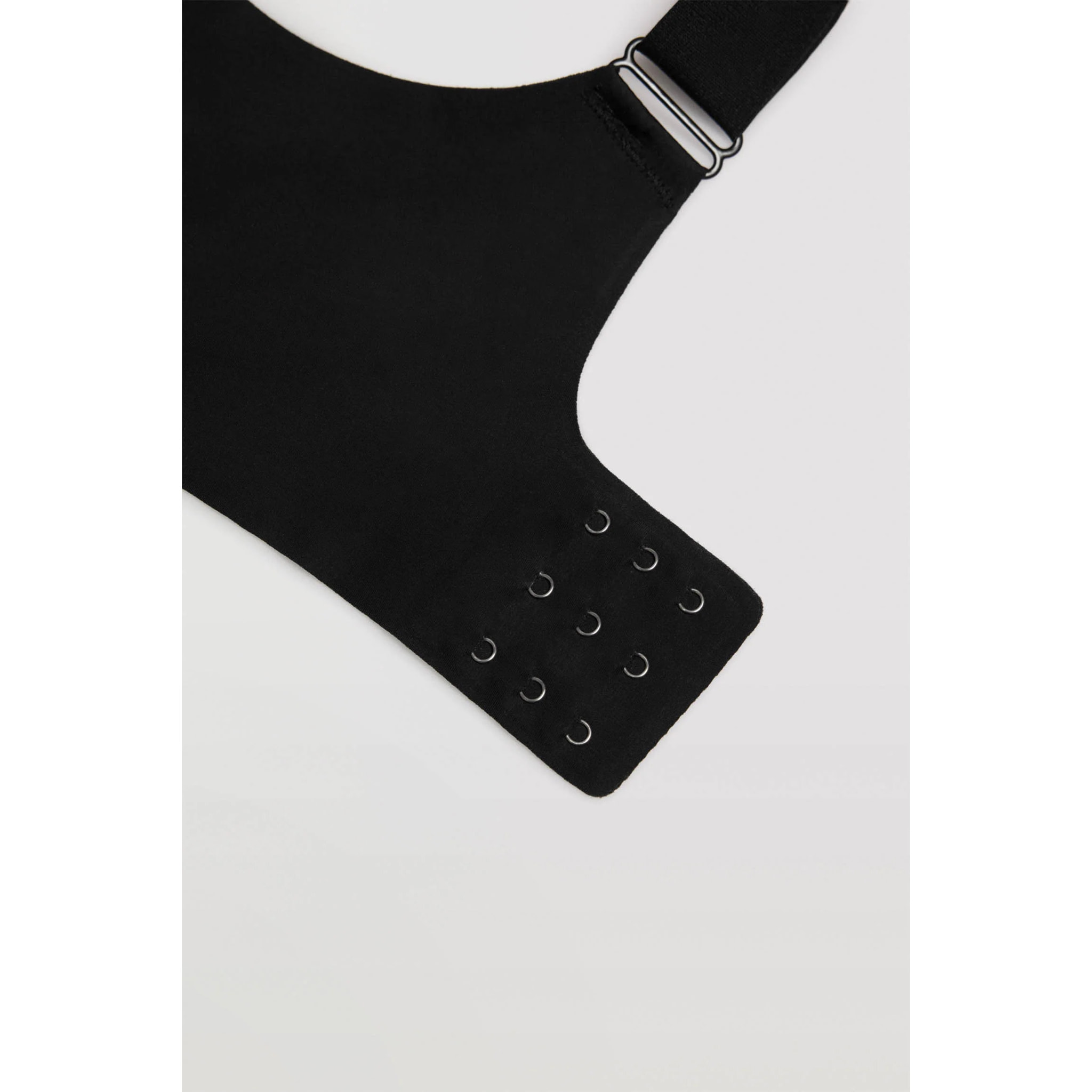 Reggiseno invisibile senza ferretto, spalline larghe, nero
