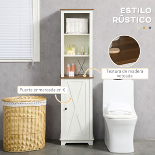 Conjunto de Baño Incluye 1 Mueble para Debajo del Lavabo 1 Armario Alto de Baño y 1 Armario de Pared para Baño Estilo Clásico Blanco