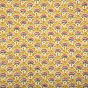 Nappe anti-tache "Gloria" jaune moutarde 140x240cm