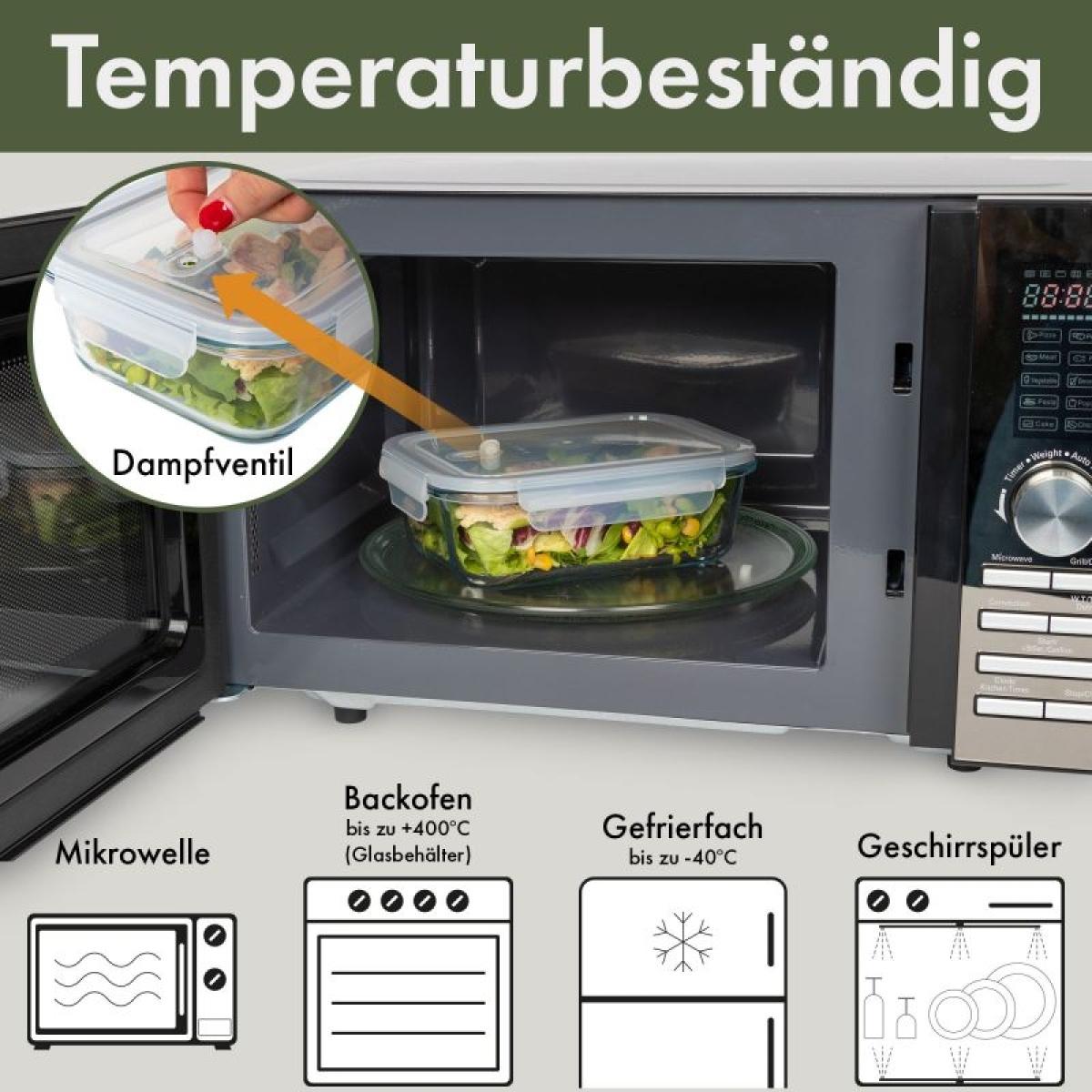 Ensemble de boite de conservation en verre 3 pièces Classbach C-FHD4020G