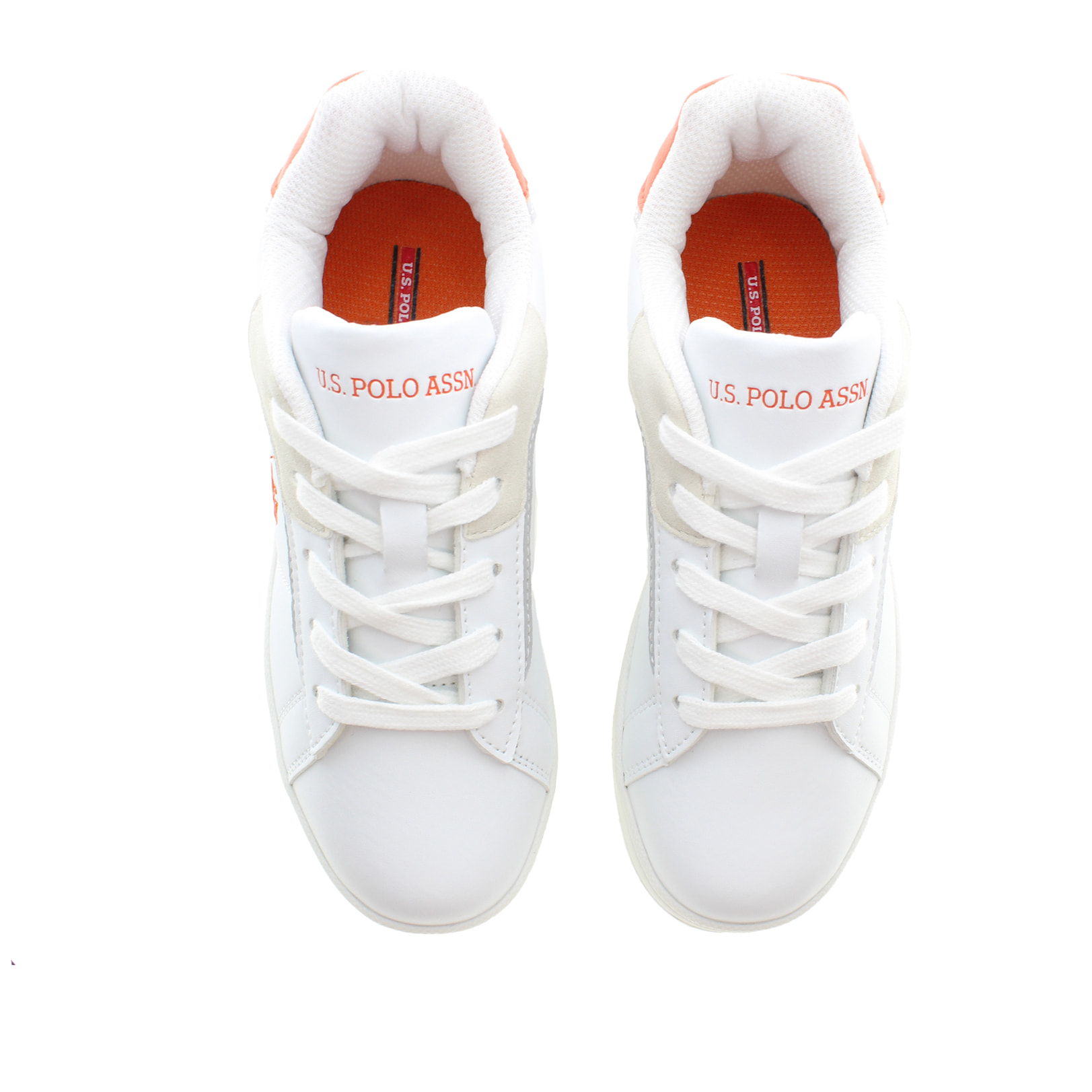 Sneakers U.S. Polo Assn White Orange