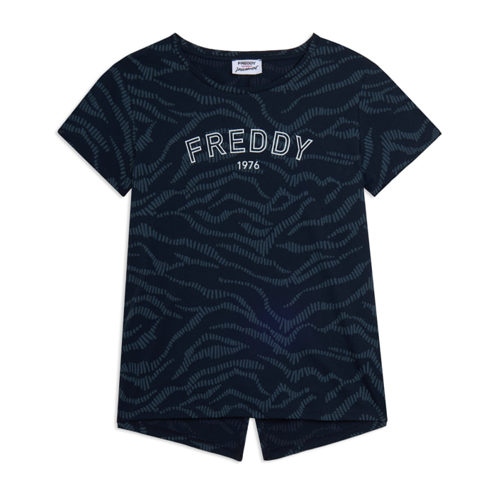T-shirt Stampata con Logo FREDDY 1976