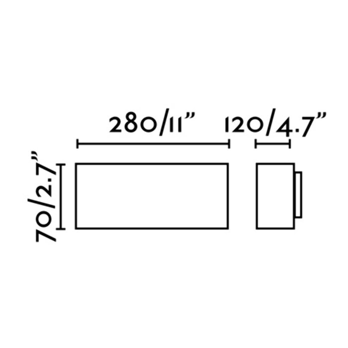 WEST 2 Aplique gris oscuro