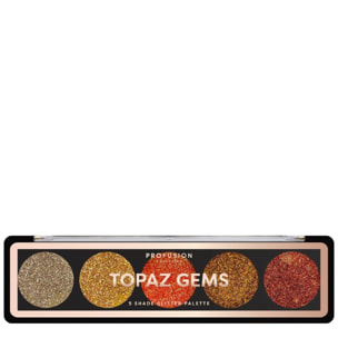 Palette Paillettes Topaz - Ombres à Paupières 5 Couleurs 40 g