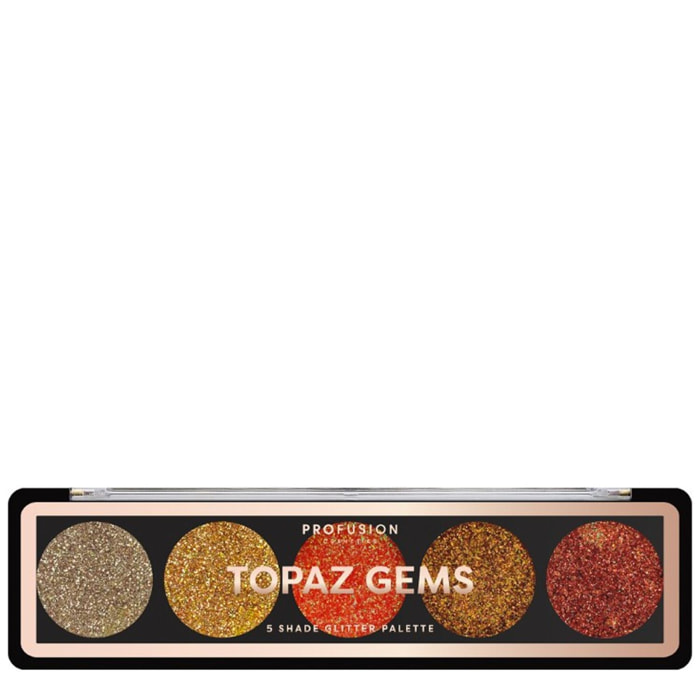 Palette Paillettes Topaz - Ombres à Paupières 5 Couleurs 40 g