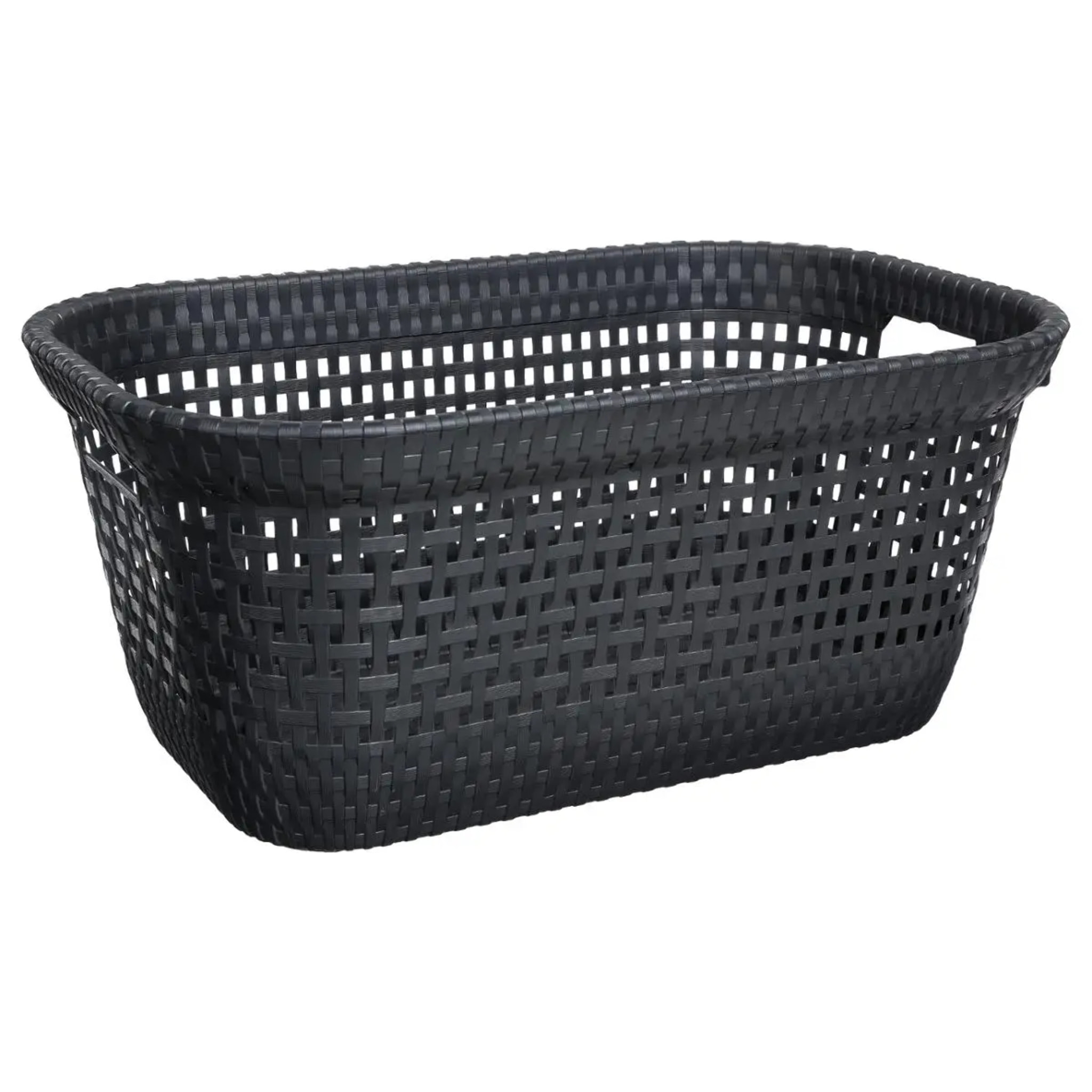 Corbeille à linge 45L Gris Rattan