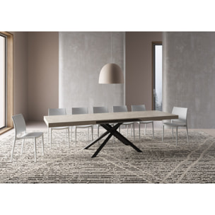 Mesa extensible 90x180/440 cm Karida cachemira patas antracita