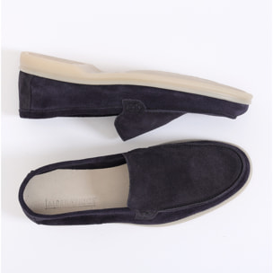 Mocassini leggerissimi e comodissimi in pelle scamosciata blu