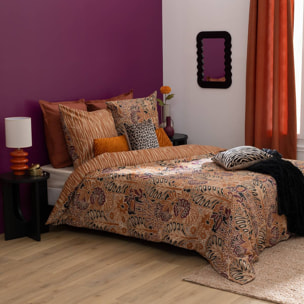 Parure de lit enfant imprimée Onira marron caramel 240x220cm