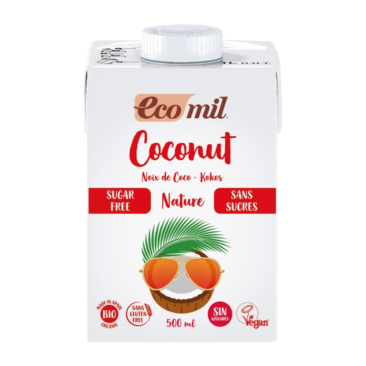 Bebida vegetal Coco Nature sin azúcar BIO EcoMil 500 ml