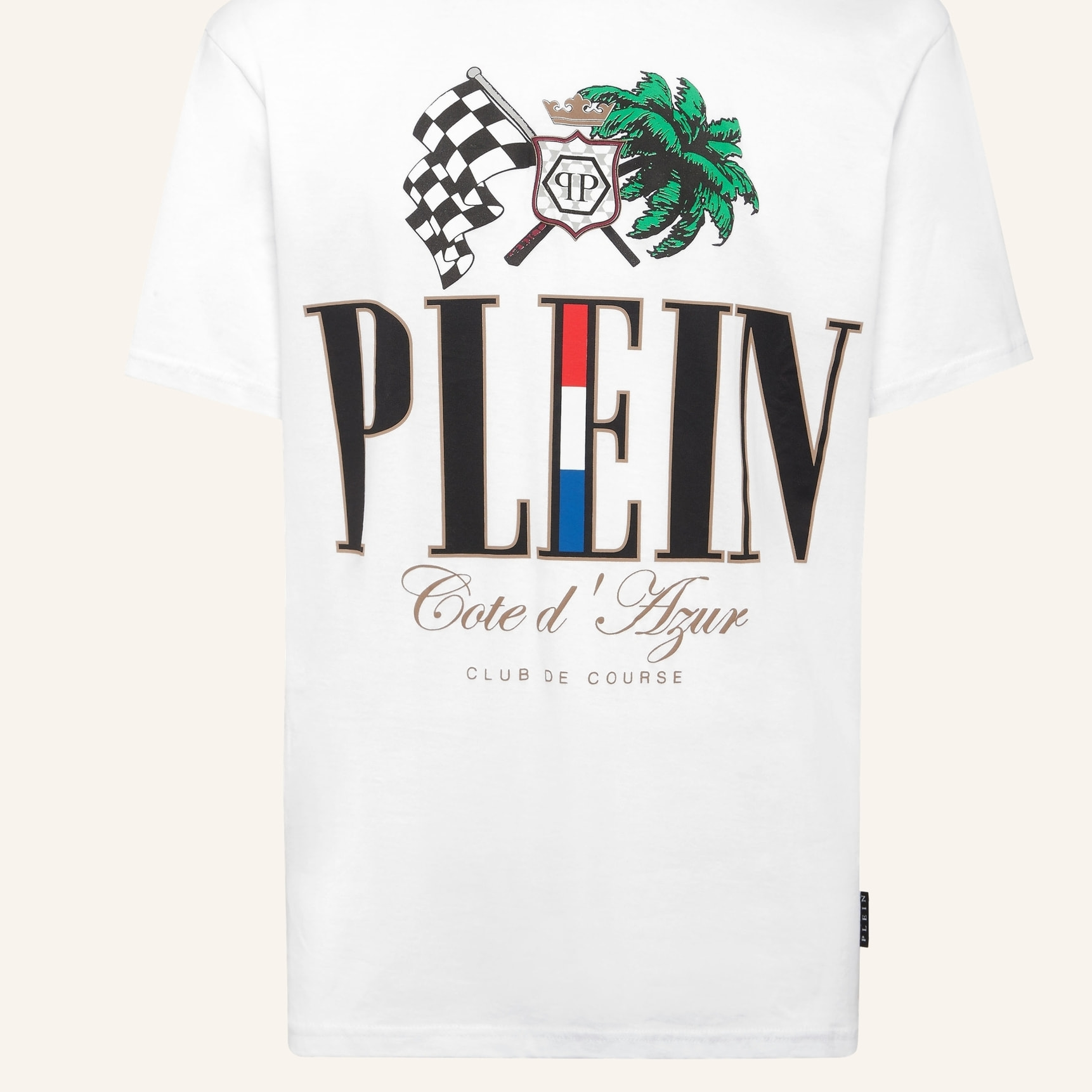 PHILIPP PLEIN Camiseta de cuello redondo y manga corta D AZUR