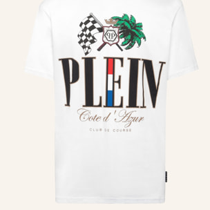 PHILIPP PLEIN Camiseta de cuello redondo y manga corta D AZUR