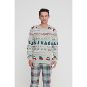 Pigiama uomo winter car in caldo cotone girocollo Noidinotte