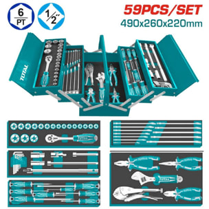 Cassetta Porta Attrezzi con 59 Utensili
