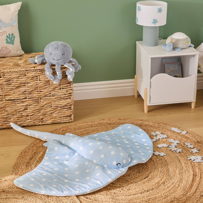 Peluche Orta Raie Manta 95x10 cm Bleu Clair
