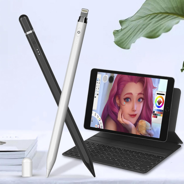 Penna a matita P7-L per iPad. Certificato MFI, con ricarica Lightning e assorbimento magnetico.