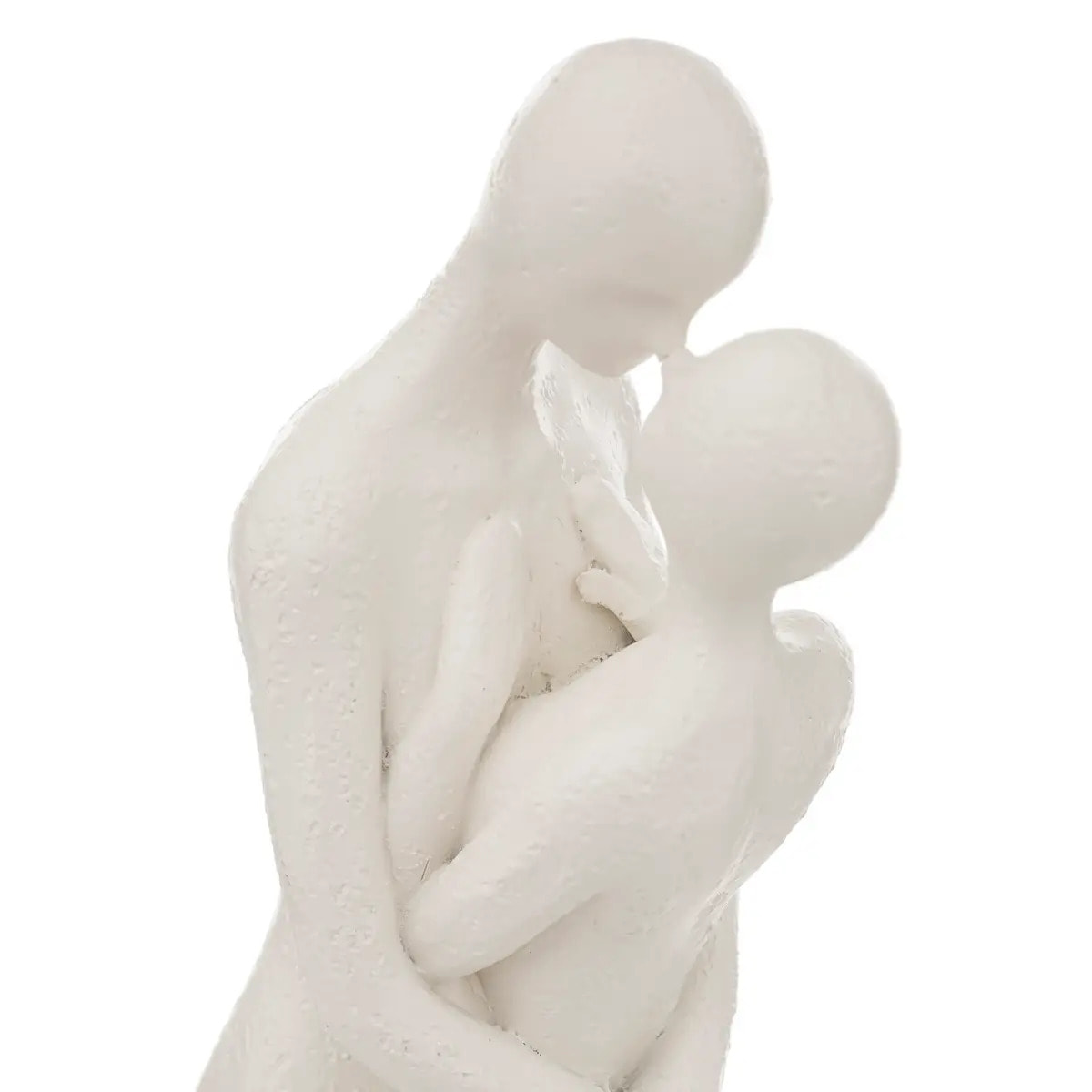 Statuette "Couple" - résine - blanc - H33 cm