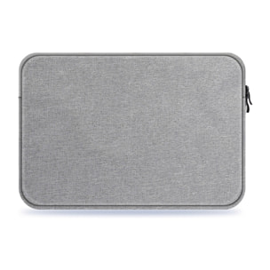 DAM Funda de neopreno universal para tablet de 12 pulgadas. Acabado terciopelo con tratamiento deperlante hidrófugo. Cierre de cremallera. 23x2,5x32 Cm. Color: Gris Claro