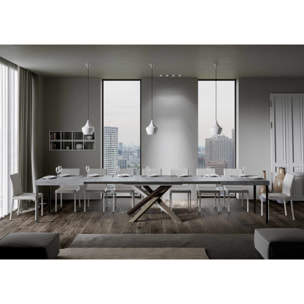 Table extensible 90x200/460 cm Volantis Gris Béton cadre 4/C