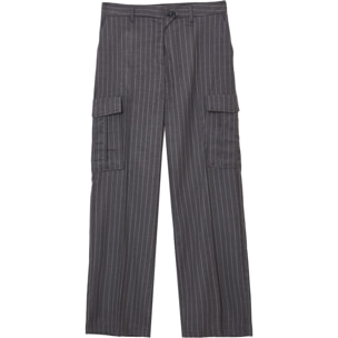 Pantalone palazzo cargo gessato