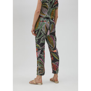Pantaloni jogger stampa floreale