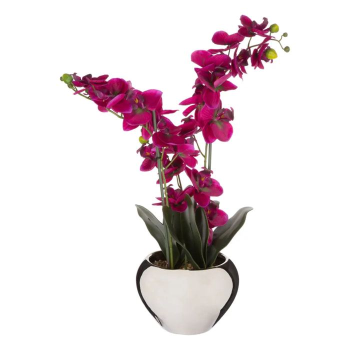 Orchidée artificielle vase céramique H57cm